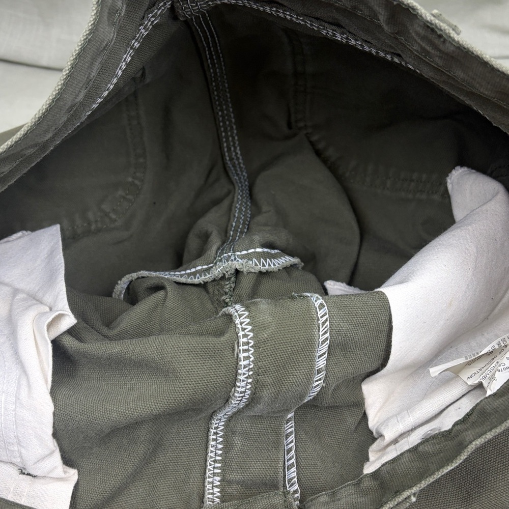 Dickies 2000s Y2K Olive Green Carpenter Heavy Weight Canvas Pants | 32x32 - Picture 12 of 13